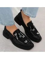 Dámské polobotky lords s motýly černé Potocki SZ12650 Dámské polobotky lords s motýly černé Potocki SZ12650