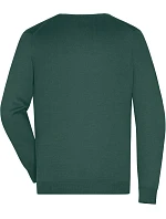 Daiber JN 659 Pánský svetr s výstřihem do V 02.0659 forest green