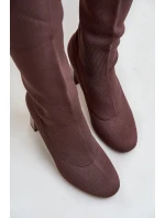 Se Po Kolena Na Podpatku Tmavě Zelené model 21679779 - Boto