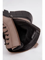 Dámské workery na platformě s vyhříváním Vinceza 58588 tmavě béžové