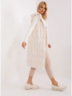 Kamizelka AT KZ model 20493296 1.06 ecru - FPrice Kamizelka AT KZ model 20493296 1.06 ecru - FPrice