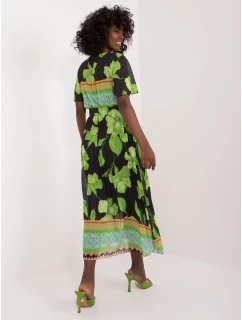 Sukienka DHJ SK  czarno zielony model 20105439 - FPrice