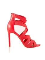 Klasické dámské červené sandály na jehlovém podpatku Klasické dámské červené sandály na jehlovém podpatku