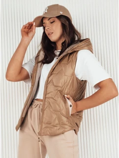 Dámská prošívaná vesta NICOLAS zlatá FashionStreet TY4119