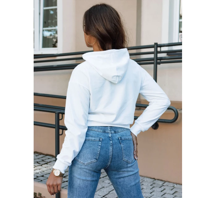TRENDHOOD dámská mikina s kapucí bílá FashionStreet BY1310
