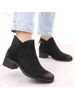 Dámské boty na bloku zateplené černé Potocki 12472 Dámské boty na bloku zateplené černé Potocki 12472