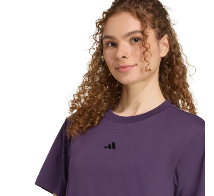 Dámské bavlněné tričko Essentials Small Logo fialové model 21342860 - ADIDAS