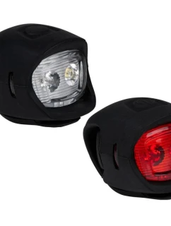 SADA SILIKONOVÝCH SVĚTEL NA KOLO PŘEDNÍ A ZADNÍ ČERNÉ DUNLOP