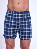 Pánské boxerky Comfort 002/318 Tmavě se světle modrá karo - Cornette
