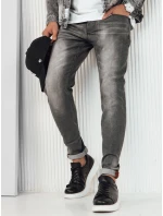 Pánské světle šedé džínové kalhoty FashionStreet UX4228