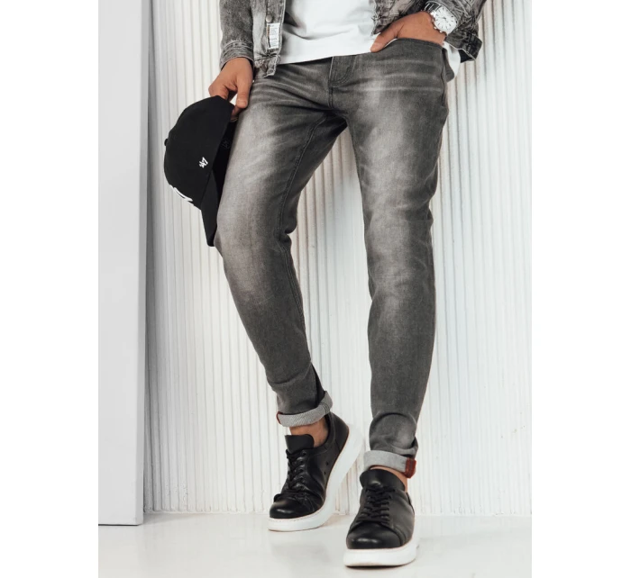 Pánské světle šedé džínové kalhoty FashionStreet UX4228