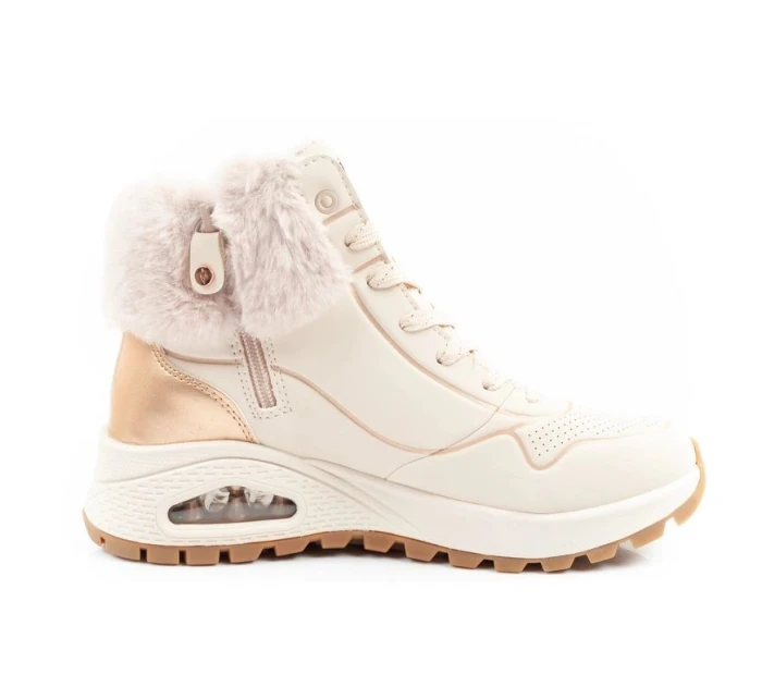 Skechers Uno Rugged dámská sportovní obuv zateplené boty zimní béžové dámské