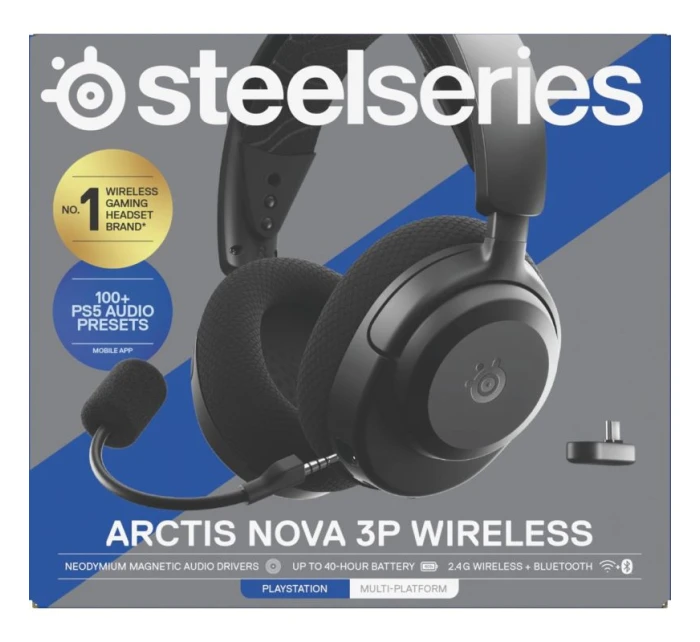 Bezdrátová sluchátka Steelseries Arctis Nova 3P pro Playstation, černá Bezdrátová sluchátka Steelseries Arctis Nova 3P pro Playstation, černá