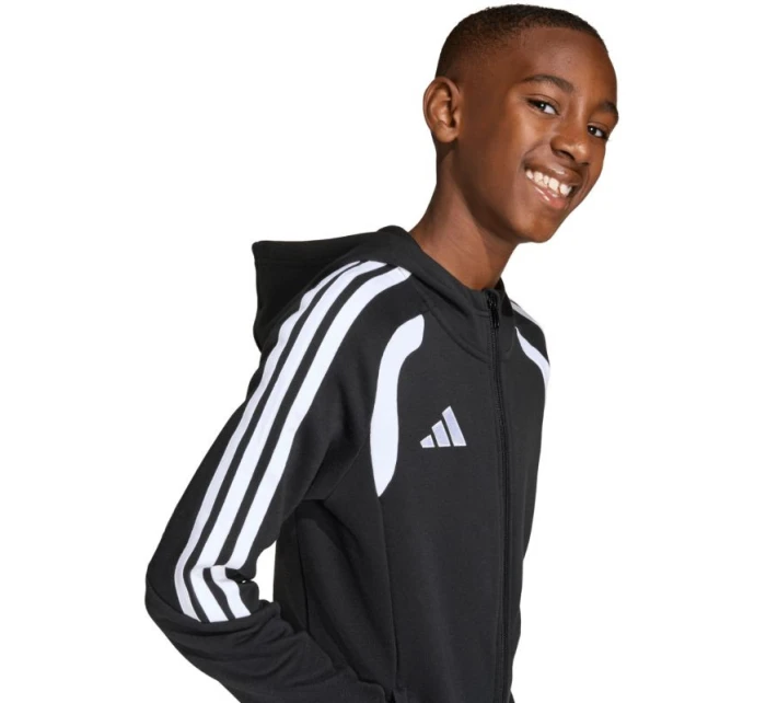 Dětská mikina adidas Tiro 26 League Sweat Full Zip Hoodie černá KF3324 Dětská mikina adidas Tiro 26 League Sweat Full Zip Hoodie černá KF3324