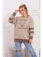 Zateplená mikina Malibu tmavě béžová+mocca Zateplená mikina Malibu tmavě béžová+mocca