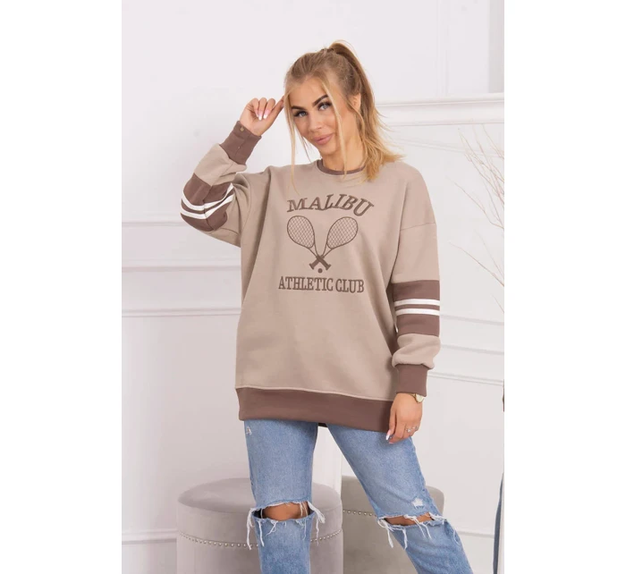Zateplená mikina Malibu tmavě béžová+mocca Zateplená mikina Malibu tmavě béžová+mocca