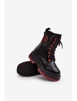 Dětské zateplené Traperky Botky černé Askya Dětské zateplené Traperky Botky černé Askya