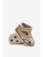 Dětské Vzorované Sandálky Na Suchý Zip Zlaté Maellita