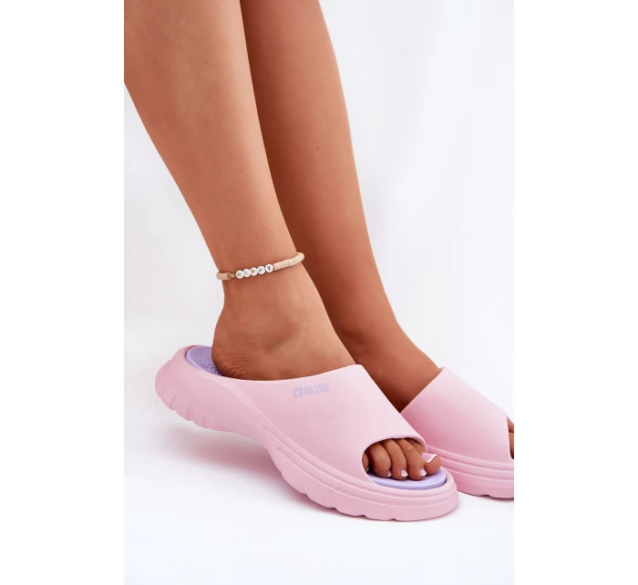 Dámské Pěnové Sandály Big Star model 21694544 Růžové - Big Star Shoes Dámské Pěnové Sandály Big Star model 21694544 Růžové - Big Star Shoes
