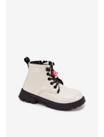 Zateplené dětské lakované kotníkové boty s přezkou Medvídek Bílá Jovellea Zateplené dětské lakované kotníkové boty s přezkou Medvídek Bílá Jovellea