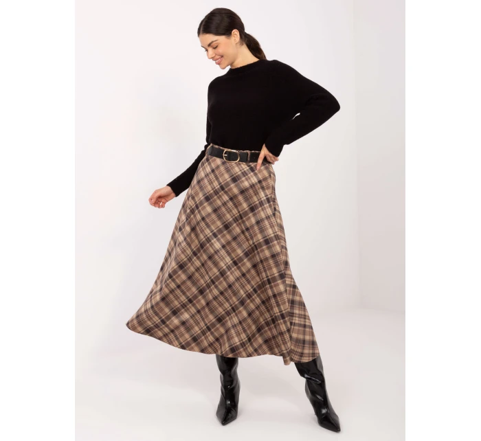 Spódnica MI SD model 21791094 camelowy - FPrice Spódnica MI SD model 21791094 camelowy - FPrice