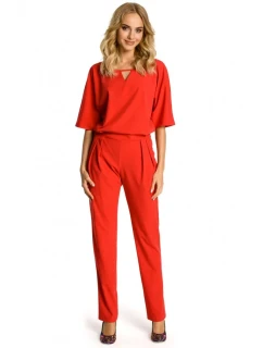 M334 Kombinéza s kimonovým rukávem - červená