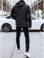 Pánský softshell s kapucí tmavě šedý FashionStreet TX4468