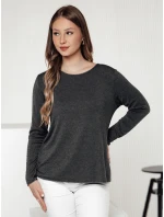 Dámská halenka s přívěskem grafitová Dstreet model 21982003 - FashionStreet