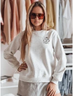 Dámská oversize mikina s výšivkou CHERSOFT šedá FashionStreet BY1402