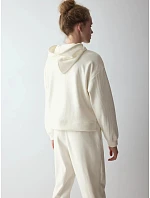 Velour Rib Hoodie - Silk White - TRIUMPH Silk White - TRIUMPH