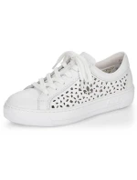 Skórzane buty W białe model 22018131 - Rieker