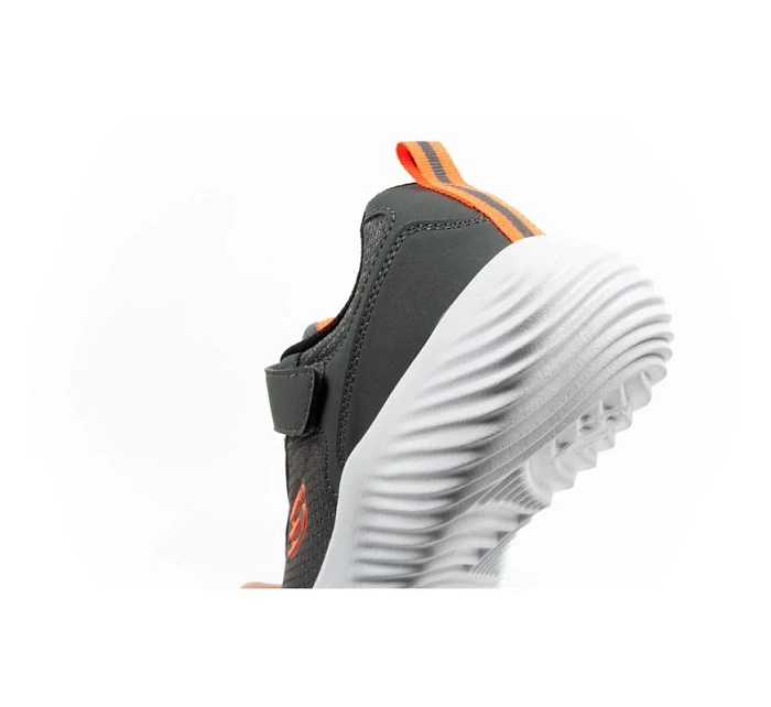 Dětská sportovní obuv Skechers Bounder na suchý zip, lehká, módní, šedá