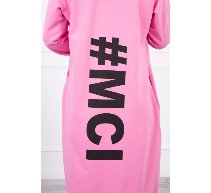 Světle růžová bunda s potiskem