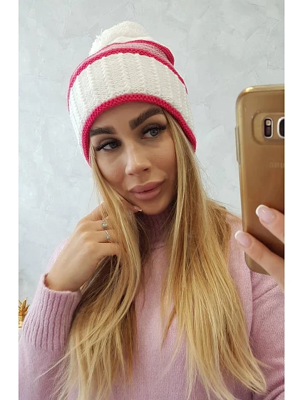 Kinga dámská čepice K297  růžová model 18751263 - K-Fashion