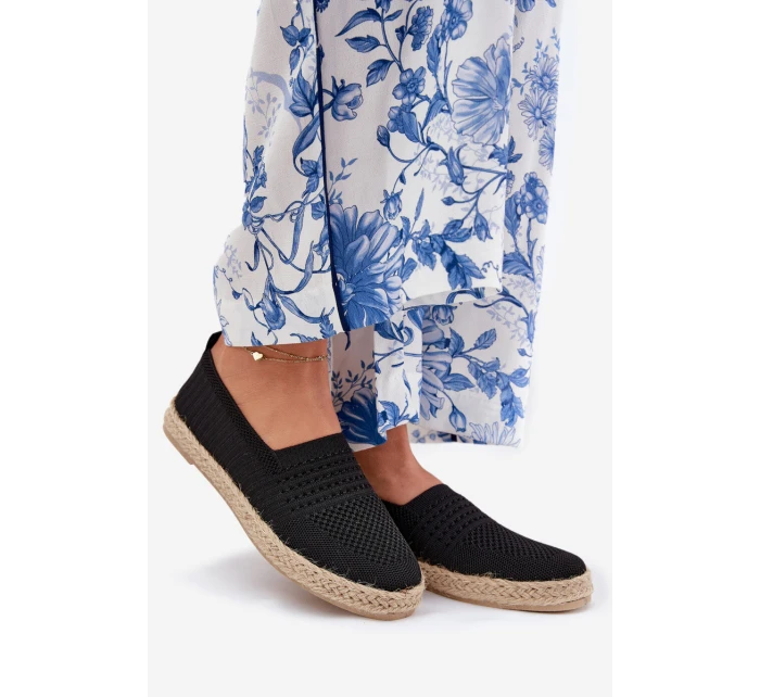 Dámské Espadrilky S Pletením model 21691973 Černé - VINCEZA