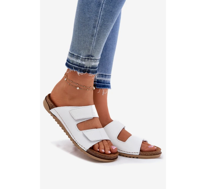 Dámské Kožené Sandály Inblu Bílé AA0005GU