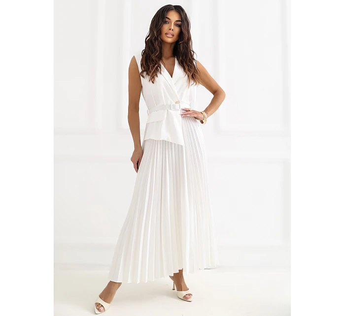 Sukienka IT SK model 22084284 ecru - FPrice Sukienka IT SK model 22084284 ecru - FPrice