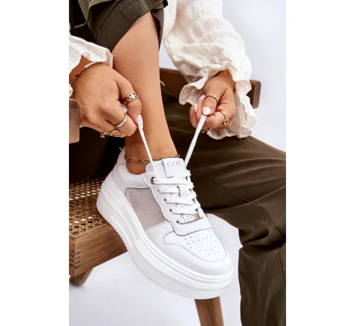 Dámské klasické sportovní boty GOE LL2N4060 Bíle Dámské klasické sportovní boty GOE LL2N4060 Bíle