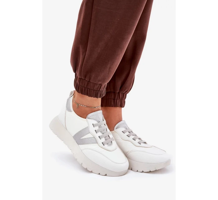 Dámské sportovní tenisky na platformě Vinceza – bílé