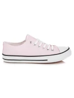 Praktické  tenisky růžové dámské bez podpatku