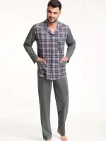 Pánské rozepínané pyžamo Luna 797 3XL-4XL