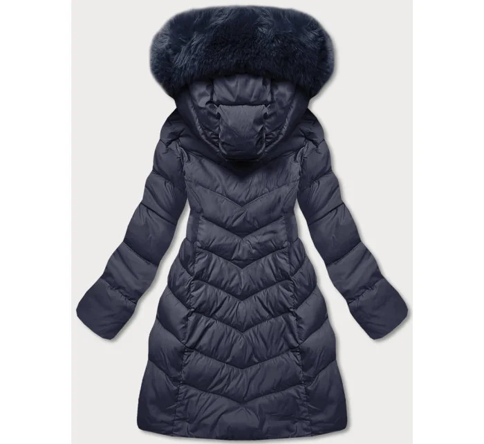 ZIMOWA KURTKA Z KAPTUREM GRANATOWA model 21244573 - YES!PINK