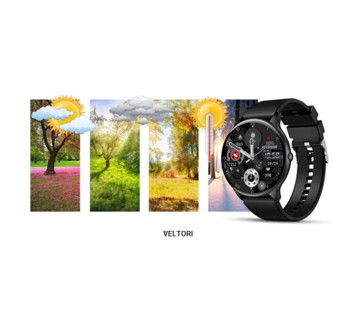 Černý silikonový řemínek model 21805559 - VELTORI