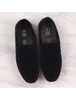 Pánské semišové prolamované mokasíny černé model 21904542 Pánské semišové prolamované mokasíny černé model 21904542