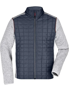 JN Pánská pletená hybridní bunda 02.0 light melange/anthracite melange model 22489335 - Daiber