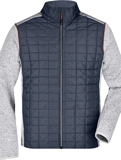 JN Pánská pletená hybridní bunda 02.0 light melange/anthracite melange model 22489335 - Daiber