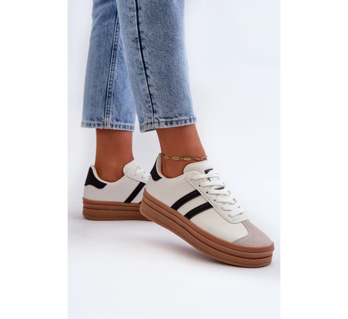 Dámské tenisky na platformě Bílé Egelia Dámské tenisky na platformě Bílé Egelia