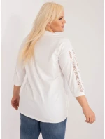 Bluzka RV BZ model 20742474 biało brązowy - FPrice Bluzka RV BZ model 20742474 biało brązowy - FPrice