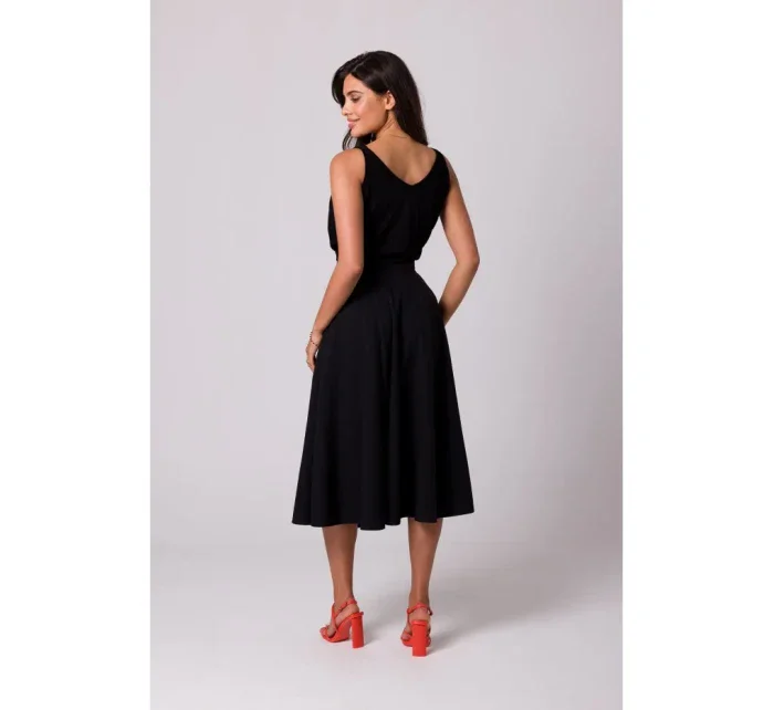 model 18407327 Sukně s vysokým pasem černá - BeWear