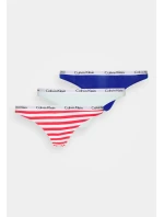 Tanga 3pcs QD3587E W5N mix barev - Calvin Klein